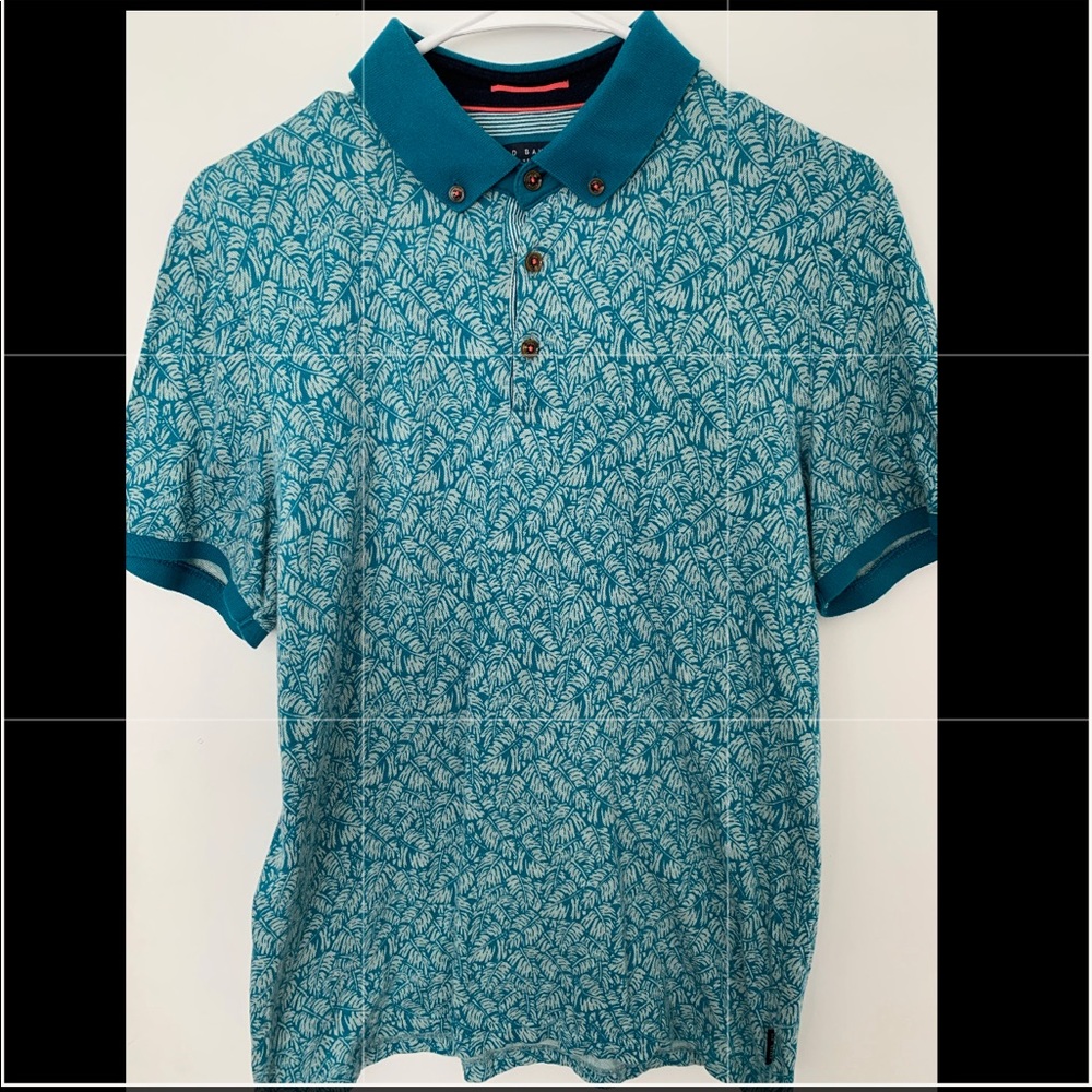 Ted Baker Pique Polo Men’s 3 (Pattern Blue)